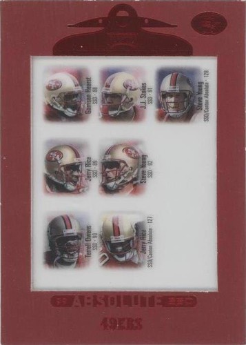 1999 Playoff Absolute SSD Garrison Hearst J.J. Stokes Jerry Rice #155