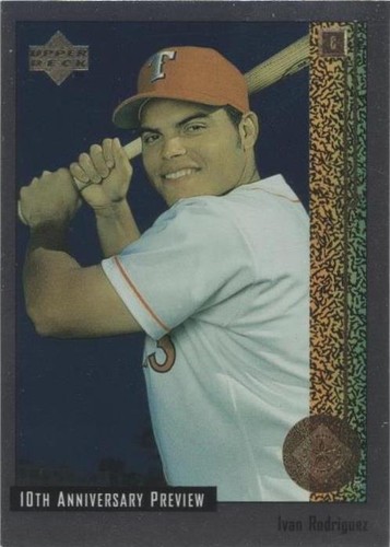 Ivan Rodriguez 1998 Upper Deck 10th Anniversary Preview #15