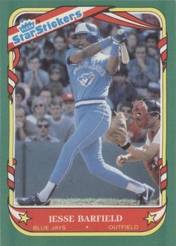 1987 Fleer Star Stickers - Jesse Barfield #4