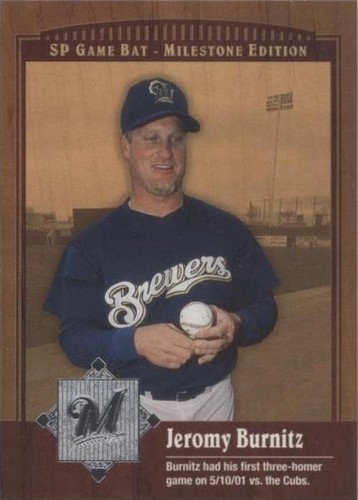 2001 SP Game Bat Edition Milestone - Jeromy Burnitz #51