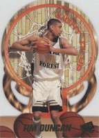 1997 Press Pass Double Threat - Tim Duncan #LU 1