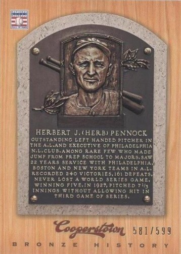 2012 Panini Cooperstown - Herb Pennock #68