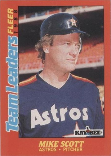 1988 Fleer Kay Bee Toys Team Leaders - Mike Scott #35