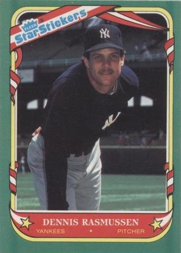 1987 Fleer Star Stickers - Dennis Rasmussen #95