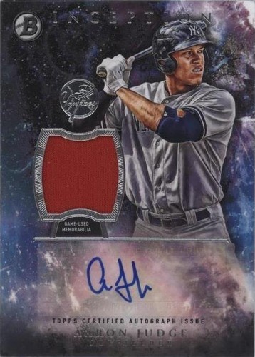Aaron Judge auto 2015 直筆サイン Inception 2015 BOWMAN INCEPTION AUTOGRAPH AARON JUDGE PSA 9 MINT