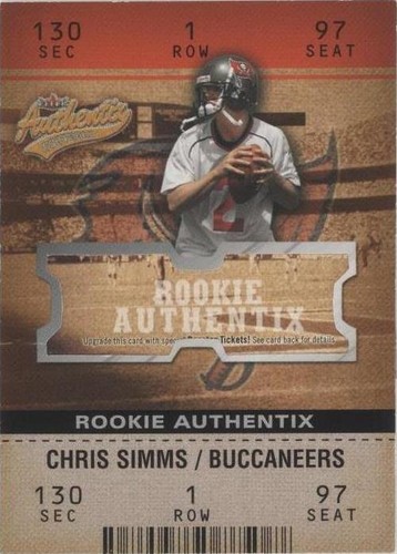 2003 Fleer Authentix Chris Simms #121