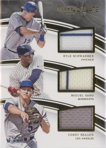 2016 Panini Immaculate Collection - Corey Seager Kyle Schwarber Miguel Sanó #ITP-MS