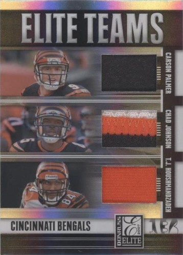 2007 Donruss Elite Carson Palmer Chad Johnson T.J. Houshmandzadeh #ET-7