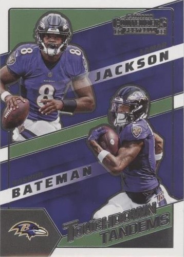 2022 Panini Contenders Lamar Jackson Rashod Bateman #TDT-LJA