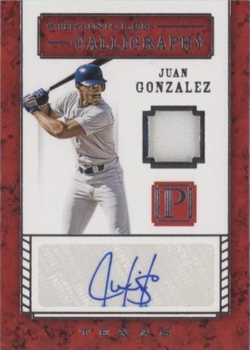 2016 Panini Pantheon - Juan González #CC-JG