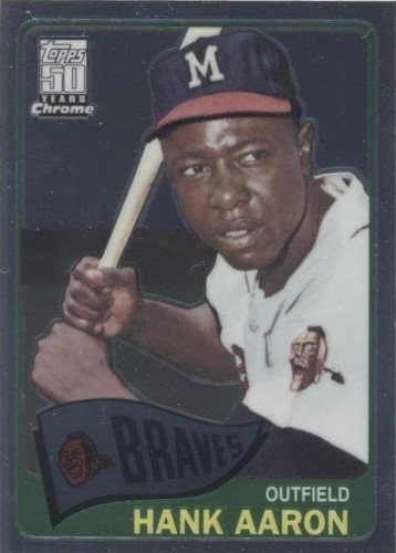 1999 Topps Chrome Commemorative Reprint Hank Aaron,1955 Topps #47
