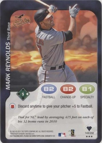 2011 Topps Attax - Mark Reynolds #144
