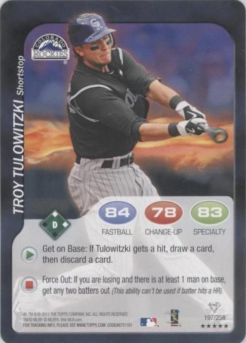 2011 Topps Attax - Troy Tulowitzki #197