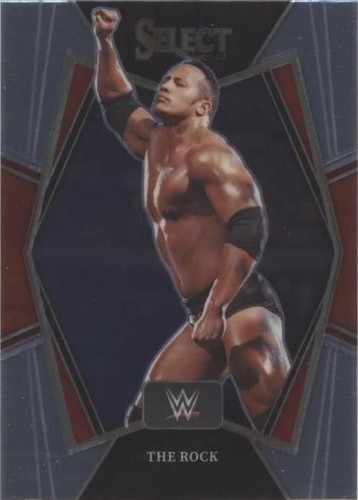 The Rock 2022 Panini Select WWE Zebra Case Hit SSP Premier
