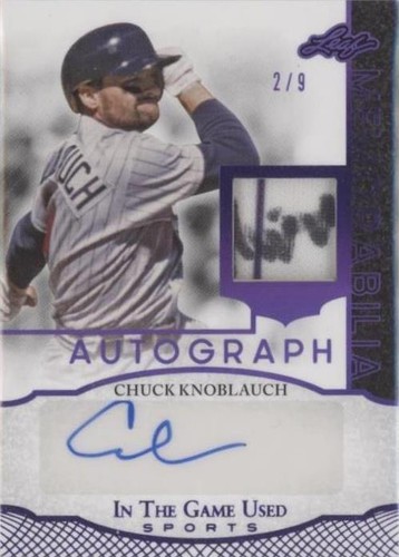2024 Leaf in the Game Used Sports - Chuck Knoblauch #IGA-CK1