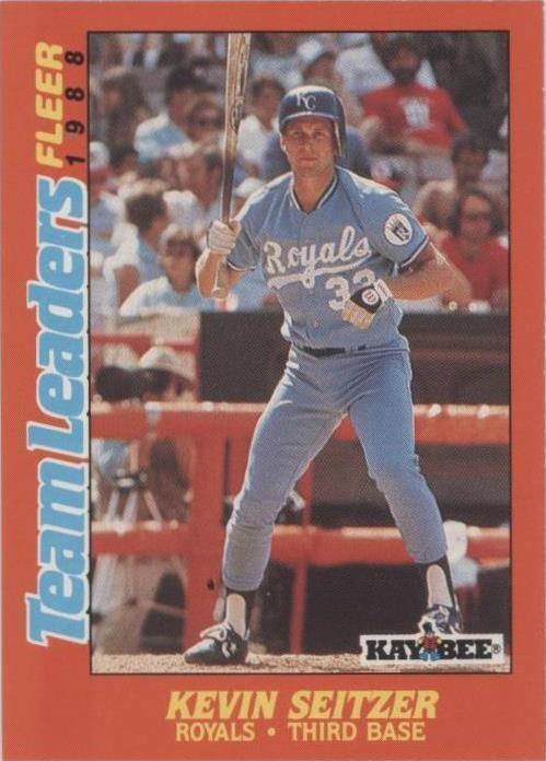 Fleer Kay Bee Toys 1988 líderes de equipo - Kevin Seitzer #36