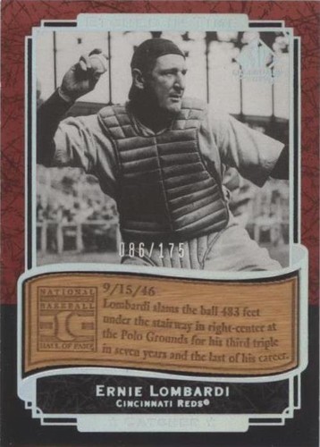 2003 SP Legendary Cuts - Ernie Lombardi #ET-EL