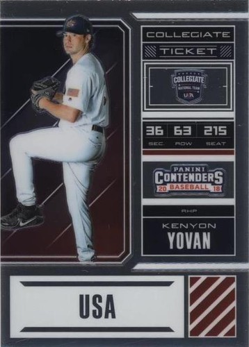 2018 Panini Elite Extra Edition - Kenyon Yovan #USA-KY