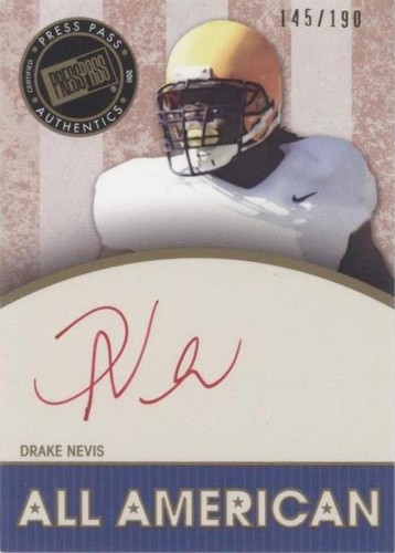 2011 Press Pass Legends Drake Nevis #AA-DN