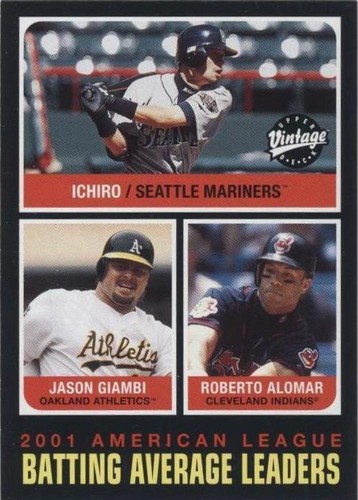 Ichiro Suzuki 2002 Topps Leaders AL Batting Avg #337 Jason Giambi 