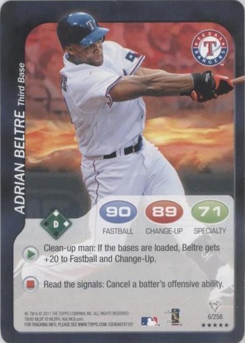 2011 Topps Attax - Adrian Beltre #6