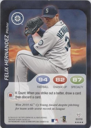 2011 Topps Attax - Félix Hernández #83