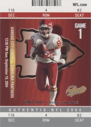 2004 Fleer Authentix Dante Hall #22