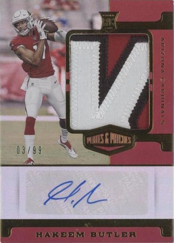 2019 Panini Plates & Patches Hakeem Butler #RPA-HBU