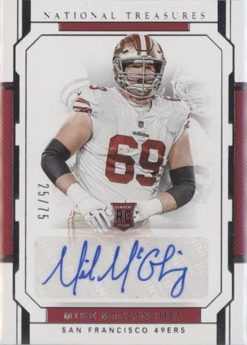 2018 Panini National Treasures Mike McGlinchey #154