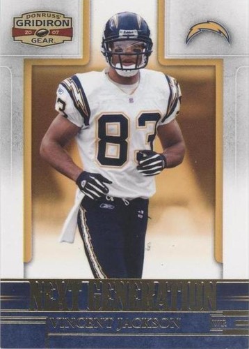 2007 Donruss Gridiron Gear Vincent Jackson #NG-30