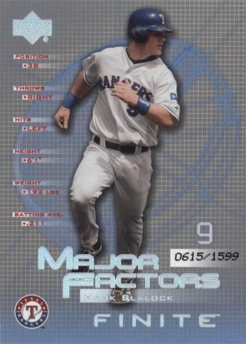 2003 Upper Deck Finite - Hank Blalock #115