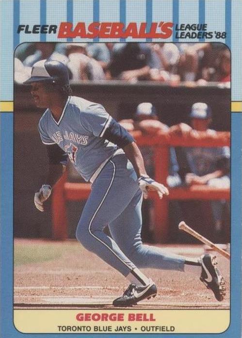 Líderes de la Liga de Béisbol Fleer 1988 - George Bell #1