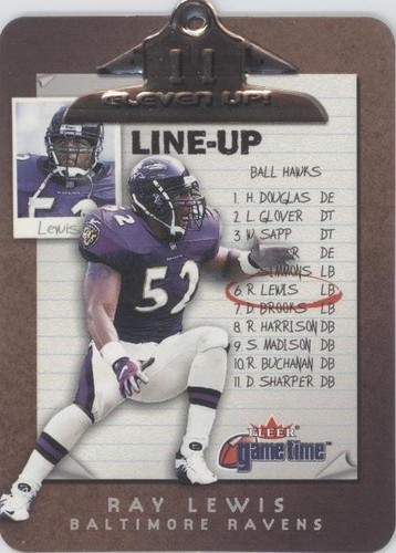 2001 Fleer Game Time Ray Lewis #14 E