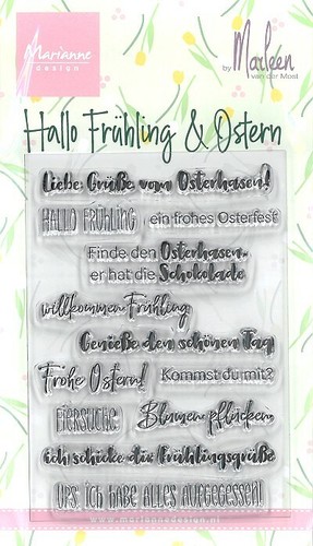 Motiv-Stempel Clear Stamp Frühling Ostern Texte Sprüche Marianne Design CS1045