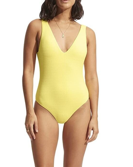 Seafolly L31218 Women's Sea Dive Deep V-Neck One Piece