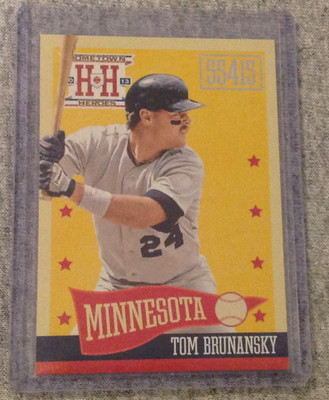 2013 Hometown Heroes Zip Code #160 TOM BRUNANSKY Twins Platinum Foil 1/Box