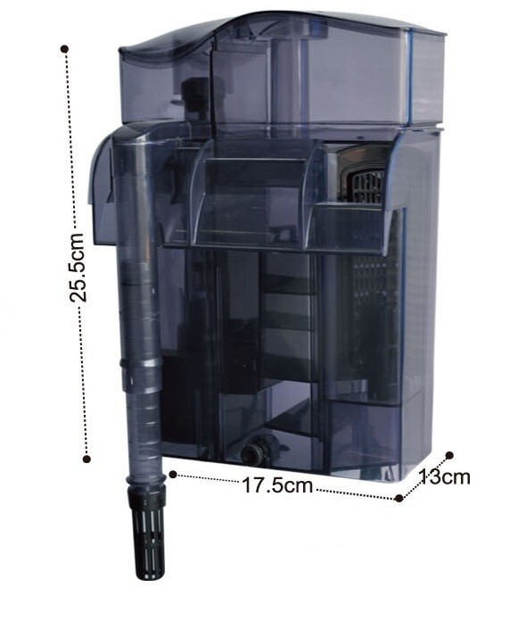 Hang On Fish Tank Waterfall Protein Skimmer for Aquariums up to 100L / 26G