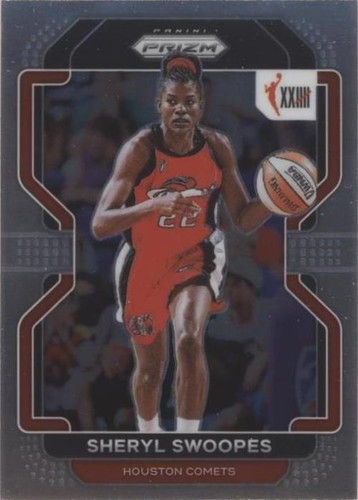 WNBA Sheryl Swoopes HOF サイン入り写真 Sheryl Swoopes 2022 WNBA Prizm Green Parallel SP Dominance