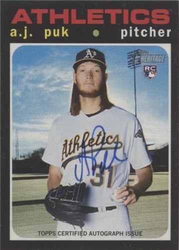 2020 Topps Heritage - A.J. Puk #ROA-AP