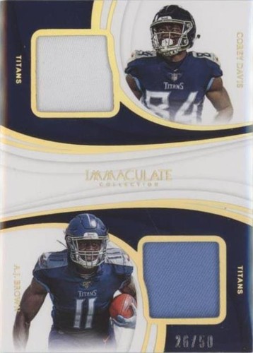 2019 Panini Immaculate Collection A.J. Brown Corey Davis #DJC-29