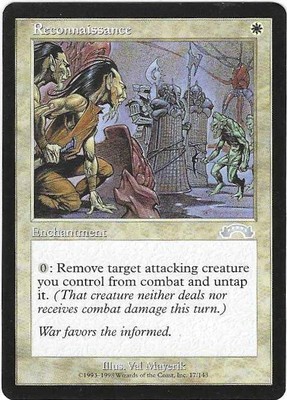 Reconnaissance, Exodus, unplayed but damaged, Magic the Gathering, MTG