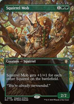 Magic MTG SQUIRREL MOB BORDERLESS Bloomburrow NM