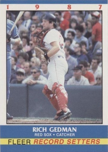 1987 Fleer Baseball Record Setters - Rich Gedman #11