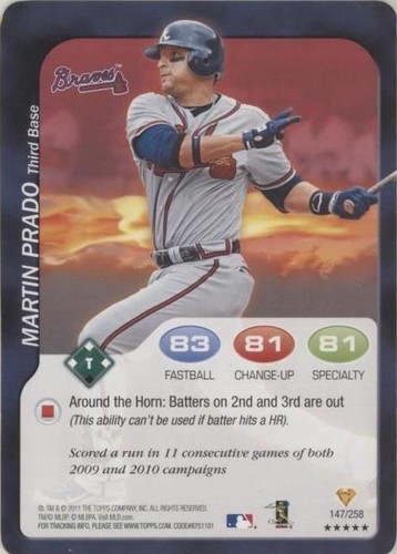 2011 Topps Attax - Martin Prado #147
