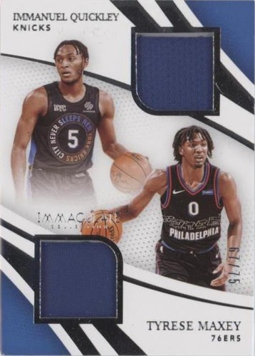 2020-21 Panini Immaculate Collection - Immanuel Quickley/Tyrese Maxey #RRD-QM