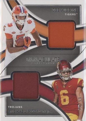2022 Panini Immaculate Collection Collegiate Michael Pittman Jr. Tee Higgins #IDJ-THI