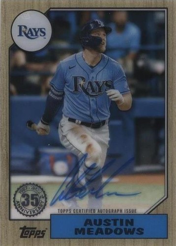 2022 Topps Clearly Authentic Autographs - Austin Meadows #87TBA-AM
