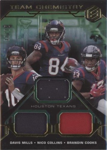 2021 Panini Elements Brandin Cooks Davis Mills Nico Collins #TC-HOU