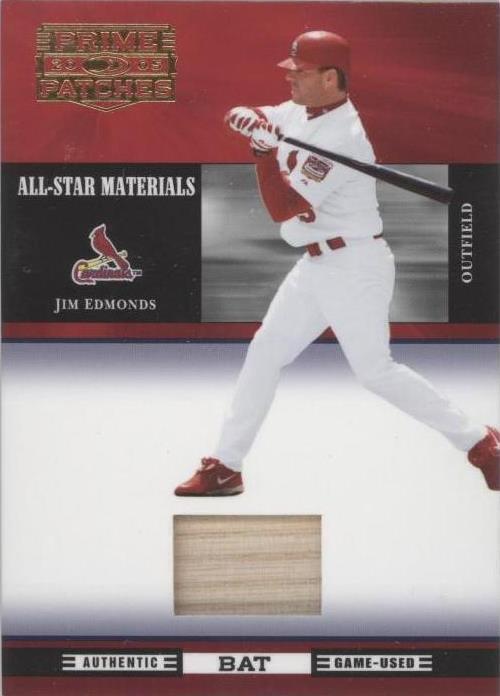 2005 Donruss Prime Patches - Jim Edmonds #ASM-9