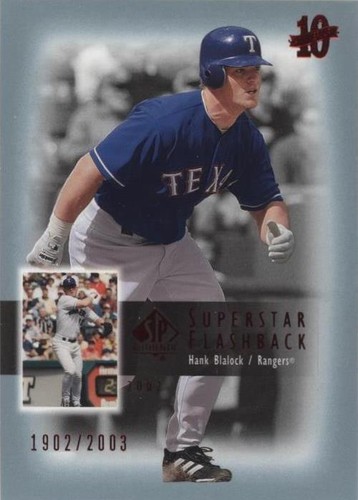 2003 SP Authentic - Hank Blalock #SF58